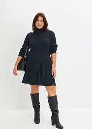 Gebreide jurk met col, bonprix