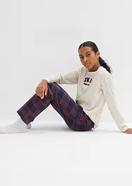 Pyjama met flanellen broek van zacht katoen (2-dlg. set), bonprix