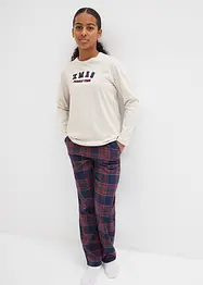 Pyjama met flanellen broek van zacht katoen (2-dlg. set), bonprix