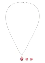 Elli ketting & oorringen van 925 sterling zilver (3-dlg. sieradenset), elli