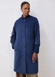 Lange winterjas met gebreide strook, bonprix