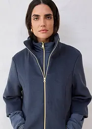 Wollen jas met binnenjas van dons (2-dlg. set), bonprix