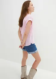 Blouse van soepele viscose, korte mouw, bonprix