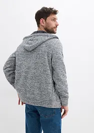 Sweatvest met capuchon en teddy voering, bonprix