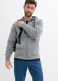 Sweatvest met capuchon en teddy voering, bonprix