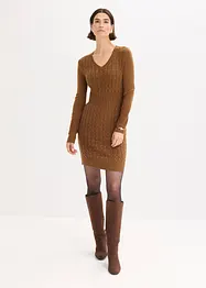 Gebreide jurk met kabelpatroon, bonprix