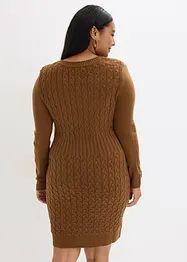 Gebreide jurk met kabelpatroon, bonprix