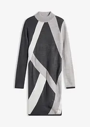 Gebreide jacquard jurk met trendy strepen, bonprix