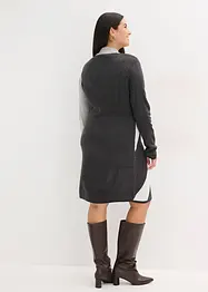 Gebreide jacquard jurk met trendy strepen, bonprix