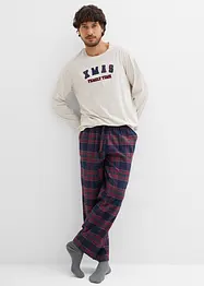 Pyjama met flanellen broek van zacht katoen en geschenktasje, bonprix