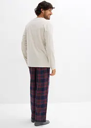 Pyjama met flanellen broek van zacht katoen en geschenktasje, bonprix