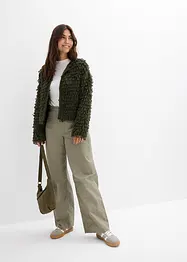 Vest in curly imitatiebont, bonprix