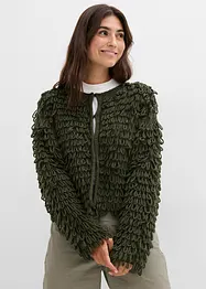 Vest in curly imitatiebont, bonprix