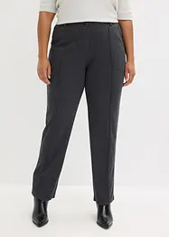 Jersey broek met biezen, bonprix