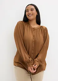 Blouse met biezen van kant, bonprix