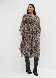 Chiffon jurk met paisley dessin, bonprix