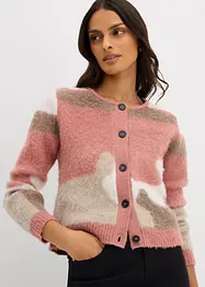 Fijngebreid vest met colorblocking en knoopsluiting, bonprix