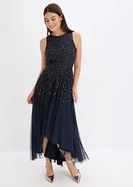 High-low jurk met paillettenborduursel, bonprix