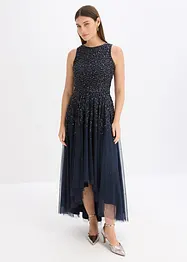 High-low jurk met paillettenborduursel, bonprix