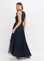High-low jurk met paillettenborduursel, bonprix
