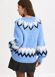 Noorse trui met glitterstrepen, bonprix
