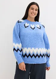 Noorse trui met glitterstrepen, bonprix