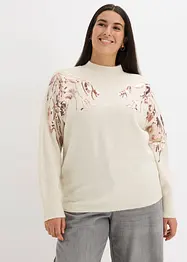 Oversized trui met pailletten, bonprix