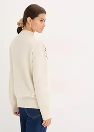 Oversized trui met pailletten, bonprix
