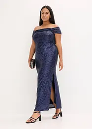 Paillettenjurk met carmen-hals, bonprix
