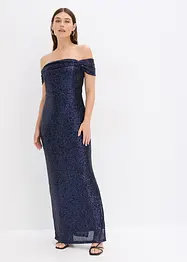Paillettenjurk met carmen-hals, bonprix