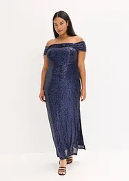 Paillettenjurk met carmen-hals, bonprix