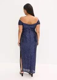 Paillettenjurk met carmen-hals, bonprix