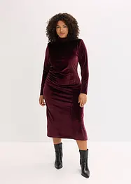Midi jurk van zacht fluweel, bonprix