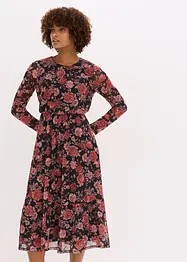 Midi jurk van zachte mesh, bonprix