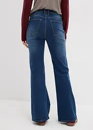 Flared jeans met studs, high waist, bonprix