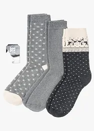 Thermosokken (3 paar) met winterdessin, bonprix