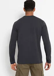 Henley longsleeve van biologisch katoen (set van 2), bonprix