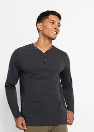 Henley longsleeve van biologisch katoen (set van 2), bonprix