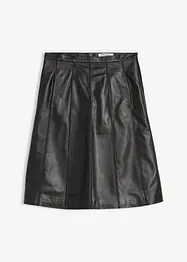 Uitlopende leren rok van lamsnappa, bonprix