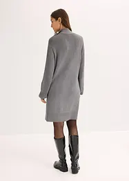 Gebreide jurk met strik in een zachte viscosemix, bonprix