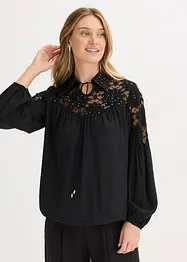 Blouse met kant, bonprix