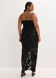 Maxi jurk met gebloemd borduursel, bonprix