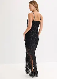 Maxi jurk met gebloemd borduursel, bonprix