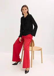 Longsleeve van gestructureerde crêpe, bonprix