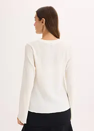 Longsleeve van gestructureerde crêpe, bonprix