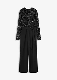 Jumpsuit met geborduurde pailletten, bonprix