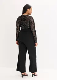 Jumpsuit met geborduurde pailletten, bonprix