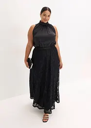 Maxi jurk met rok van kant, bonprix