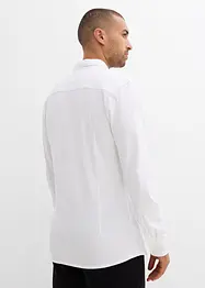 Super stretch overhemd van katoen-piqué, slim fit, bonprix
