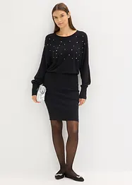 Gebreide jurk in een zachte viscosemix, bonprix